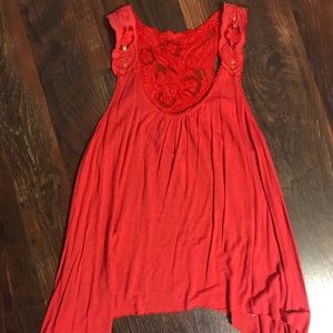 Coral Red Forever21 Tank Top Size Medium
